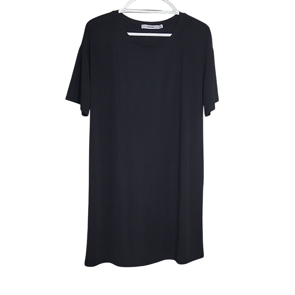 Just Fab Black Dress‎ T-Shirt Tee Shirt Cocktail Size M EUC